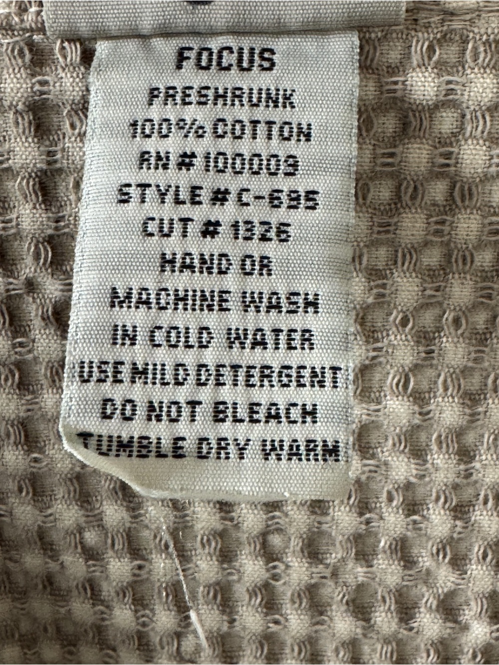 Focus Waffle Textured Beige Button Front Jacket - Picture 7 of 7